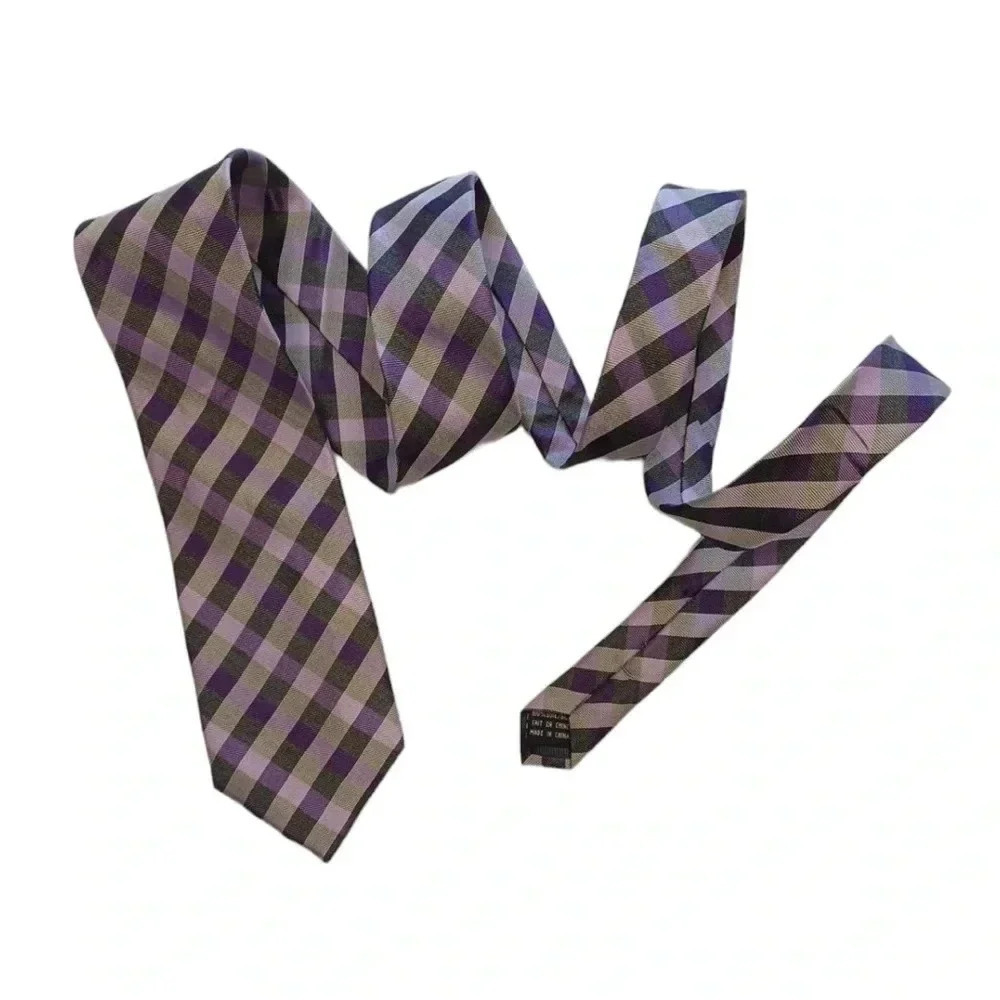 Pronto Uomo Silk Lavender & Grey  Neck Tie